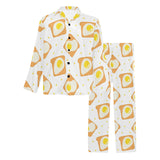 Bread Toast Pattern Print Design 02 Men's Long Pajama Set