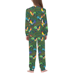 Rooster Chicken Pattern Theme Kids' Boys' Girls' All Over Print Pajama Set