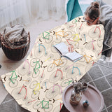 Bicycle Pattern Print Design 04 Blanket Robe with Sleeves