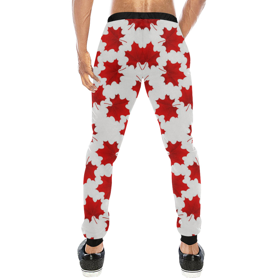 Red Maple Leaves Pattern Unisex Casual Sweatpants