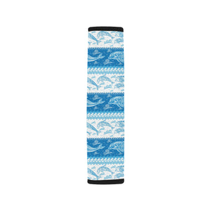 Dolphin Tribal Pattern Ethnic Motifs Car Seat Belt Cover