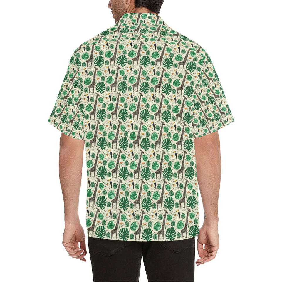 Giraffe Pattern Print Design 02 Men's All Over Print Hawaiian Shirt (Model T58)