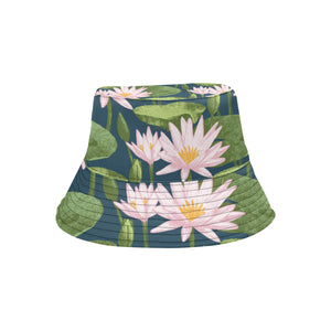 Lotus Waterlily Pattern background Unisex Bucket Hat