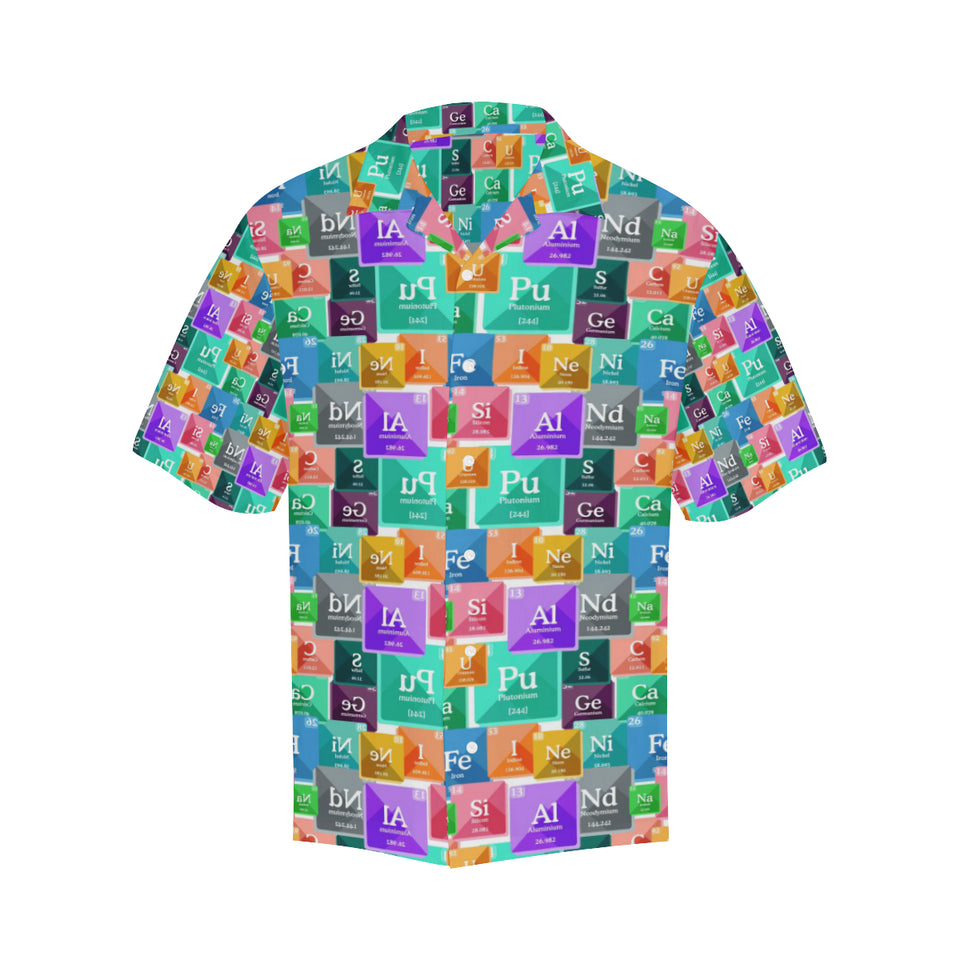 Chemistry Periodic Table Pattern Print Design 05 Men's All Over Print Hawaiian Shirt (Model T58)