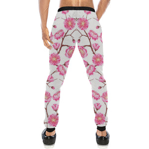 Pink Sakura Pattern Unisex Casual Sweatpants