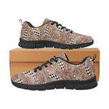 Chameleon Lizard Pattern Men's Sneakers Black