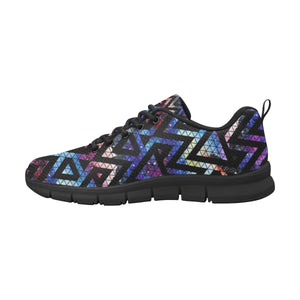 Space Colorful Tribal Galaxy Pattern Men's Sneakers Black