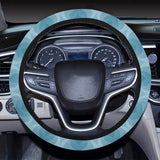 Blue Flame Fire Pattern Car Steering Wheel Cover
