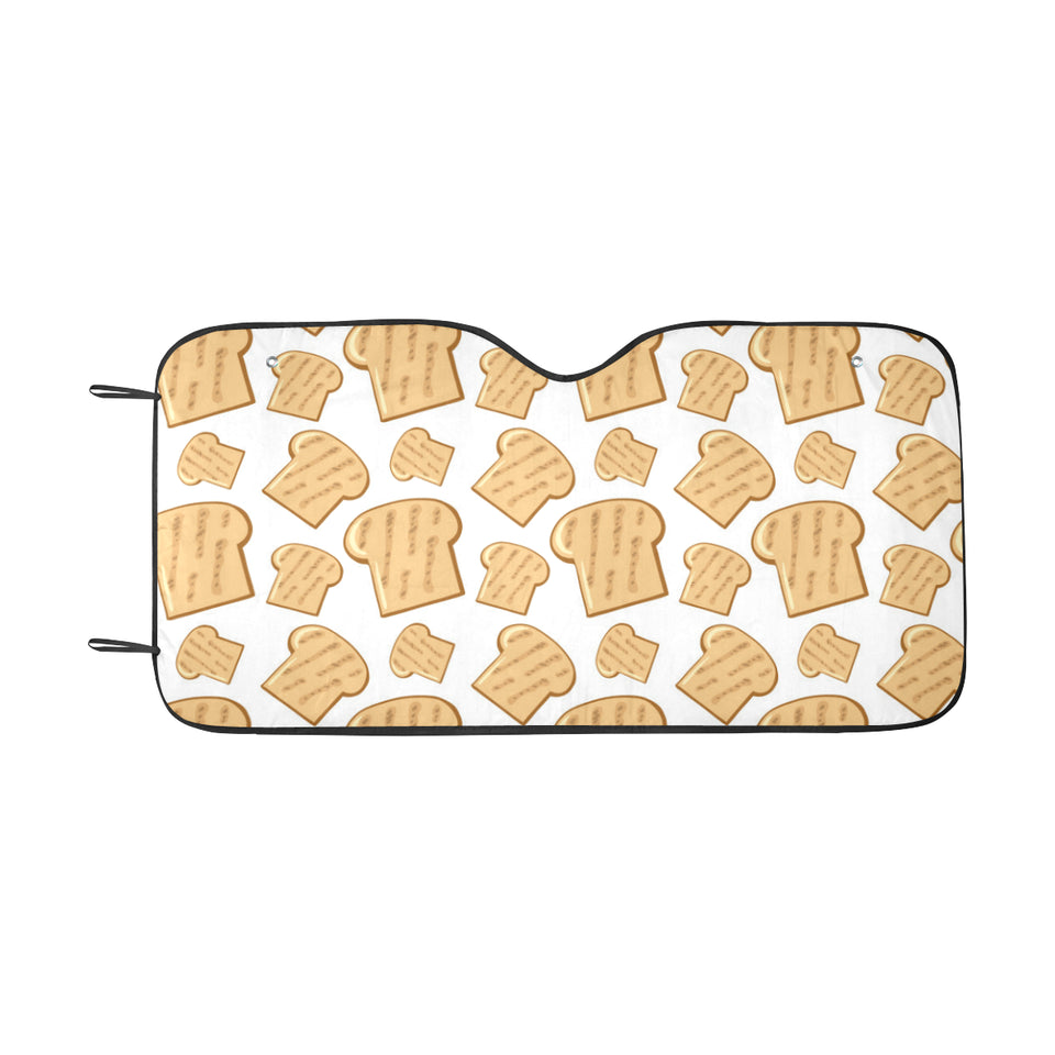 Bread Toast Pattern Print Design 05 Car Sun Shade