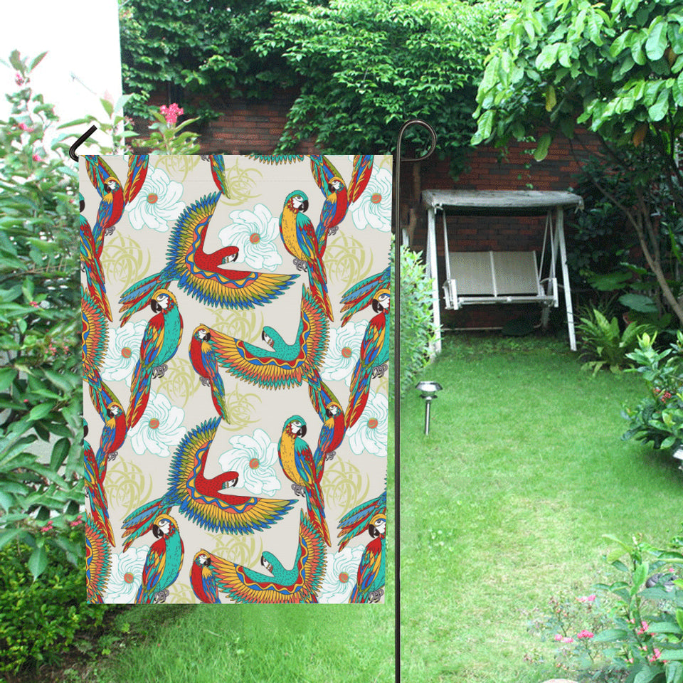 Parrot Flower Pattern House Flag Garden Flag