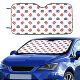 Hamburger Pattern Print Design 04 Car Sun Shade