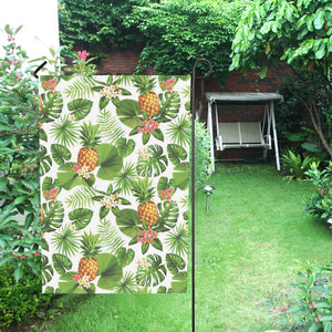 Pineapple Flower Leaves Pattern House Flag Garden Flag