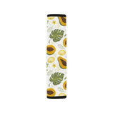 Papaya Leaves Flower Pattern Car Seat Belt Cover