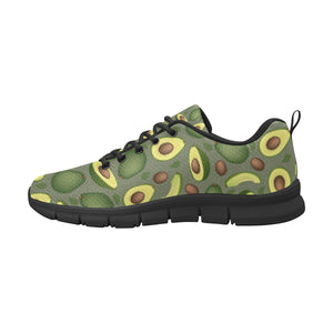 Avocado Pattern Background Men's Sneakers Black