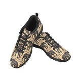 Elephant Pattern Ethnic Motifs Men's Sneakers Black