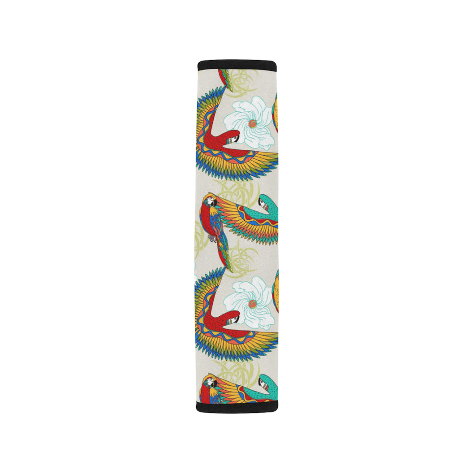 Parrot Flower Pattern Car Seat Belt Cover