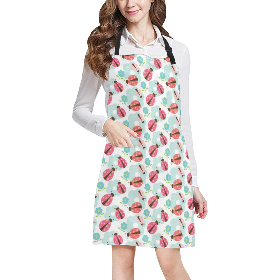 Ladybug Pattern Print Design 03 Adjustable Apron