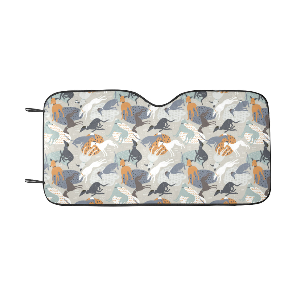 Greyhound Pattern Print Design 04 Car Sun Shade