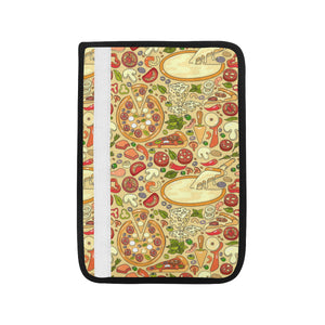 Pizza Pattern Background Car Seat Belt Cover