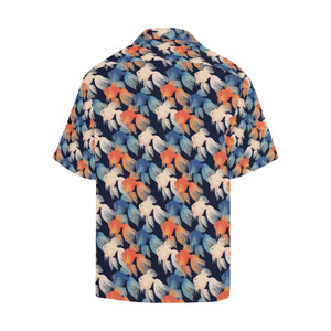 Goldfish Pattern Print Design 04 Men's All Over Print Hawaiian Shirt (Model T58)