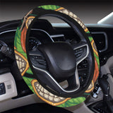 Cocoa Leaves Pattern Car Steering Wheel Cover
