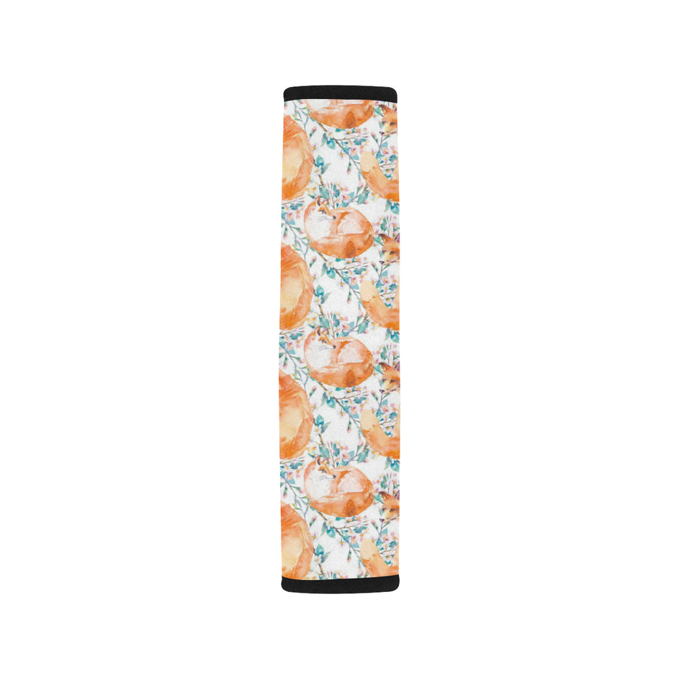 Fox Water Color Pattern Car Seat Belt Cover