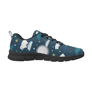 Sheep Playing Could Moon Pattern Men's Sneakers Black