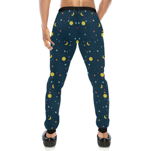 Moon Star Pattern Unisex Casual Sweatpants