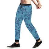 Sea Turtle Blue Tribal Pattern Unisex Casual Sweatpants