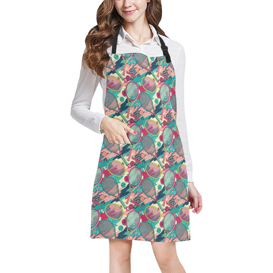 Tennis Pattern Print Design 01 Adjustable Apron