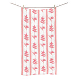 Heliconia Pink White Pattern Bath Towel