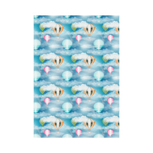 Hot Air Balloon in Night Sky Pattern House Flag Garden Flag