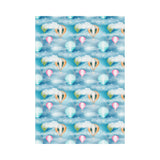 Hot Air Balloon in Night Sky Pattern House Flag Garden Flag