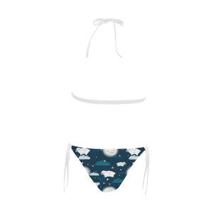 Sheep Playing Could Moon Pattern Sexy Bikinis Two-Pieces Swimsuits