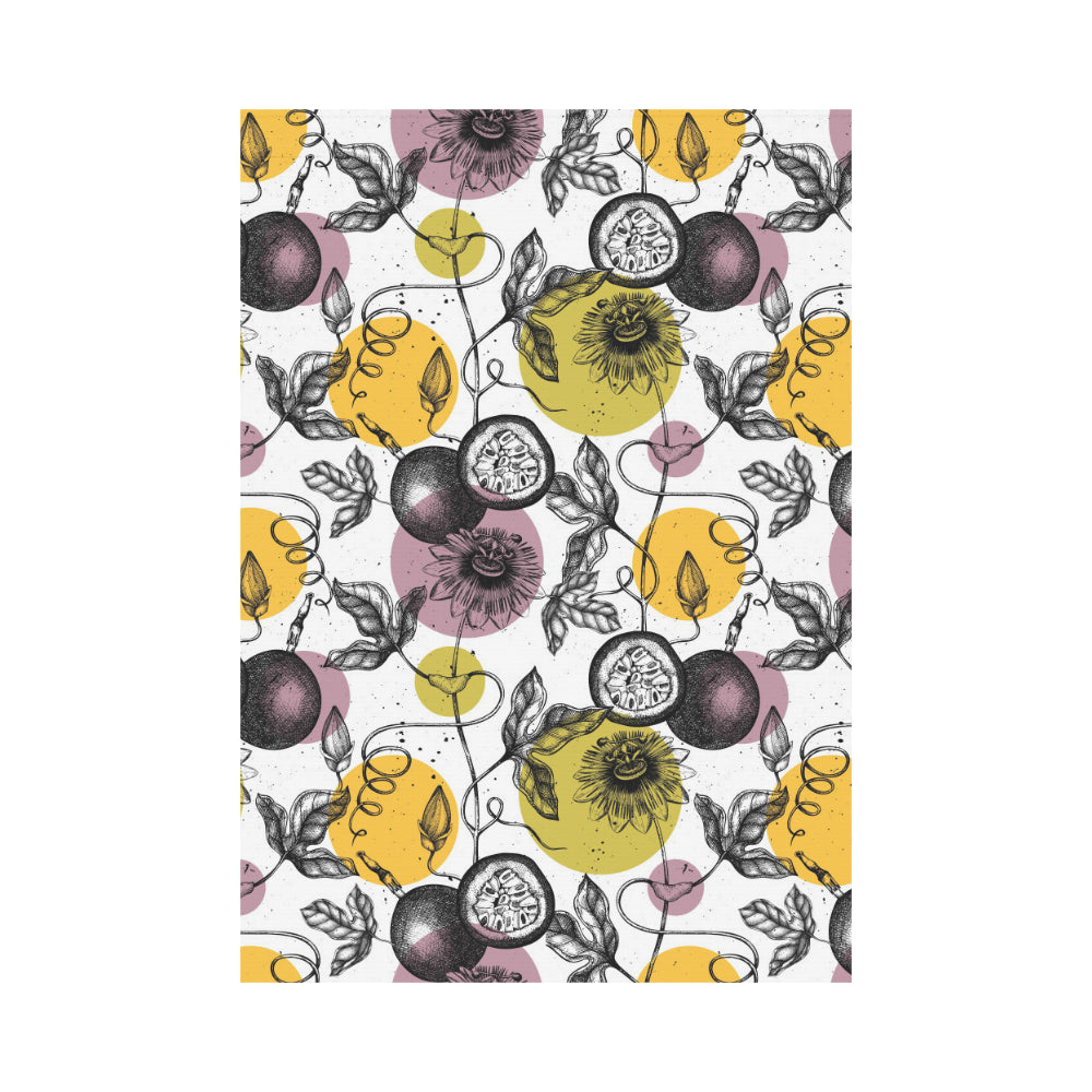 Passion Fruit Pattern Background House Flag Garden Flag