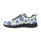 Blueberry Pattern Men's Sneakers Black