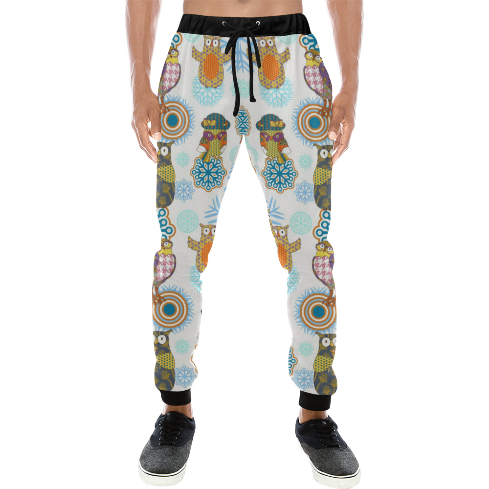 Owl Pattern Unisex Casual Sweatpants