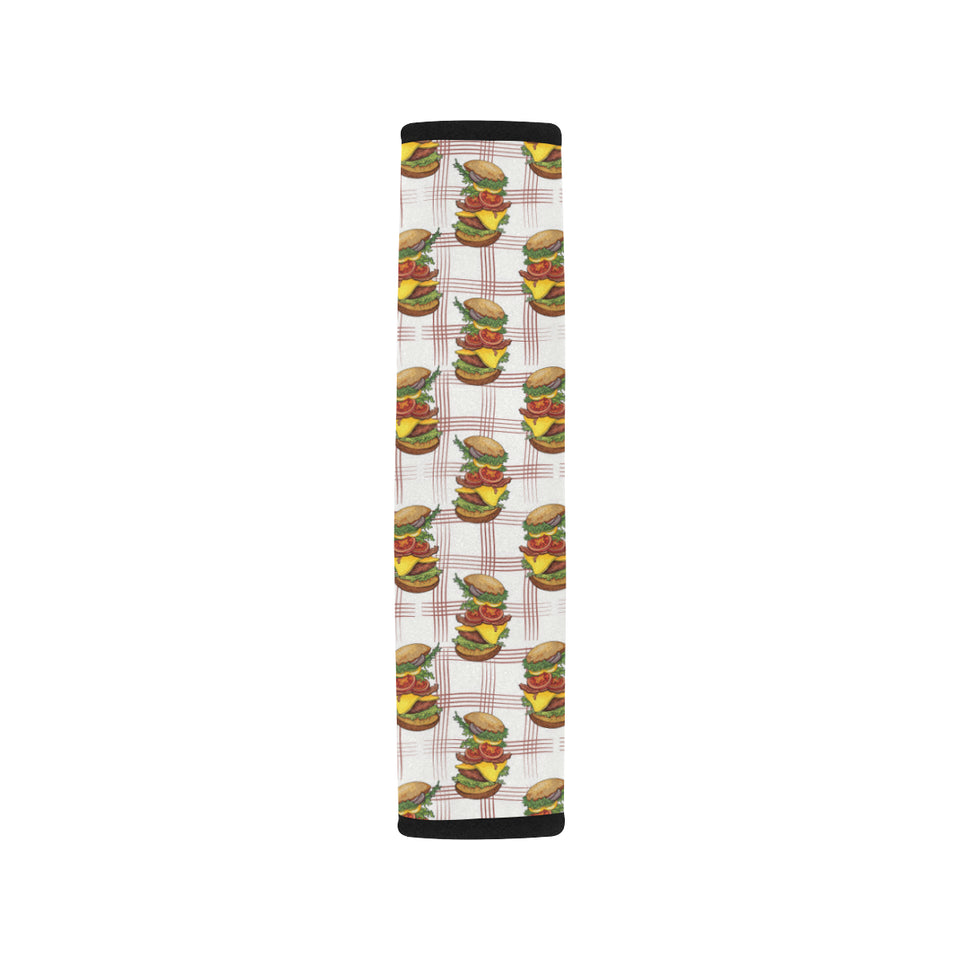 Hamburger Pattern Print Design 03 Car Seat Belt Cover