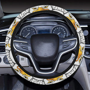 Eagle Pattern Print Design 05 Car Steering Wheel Cover