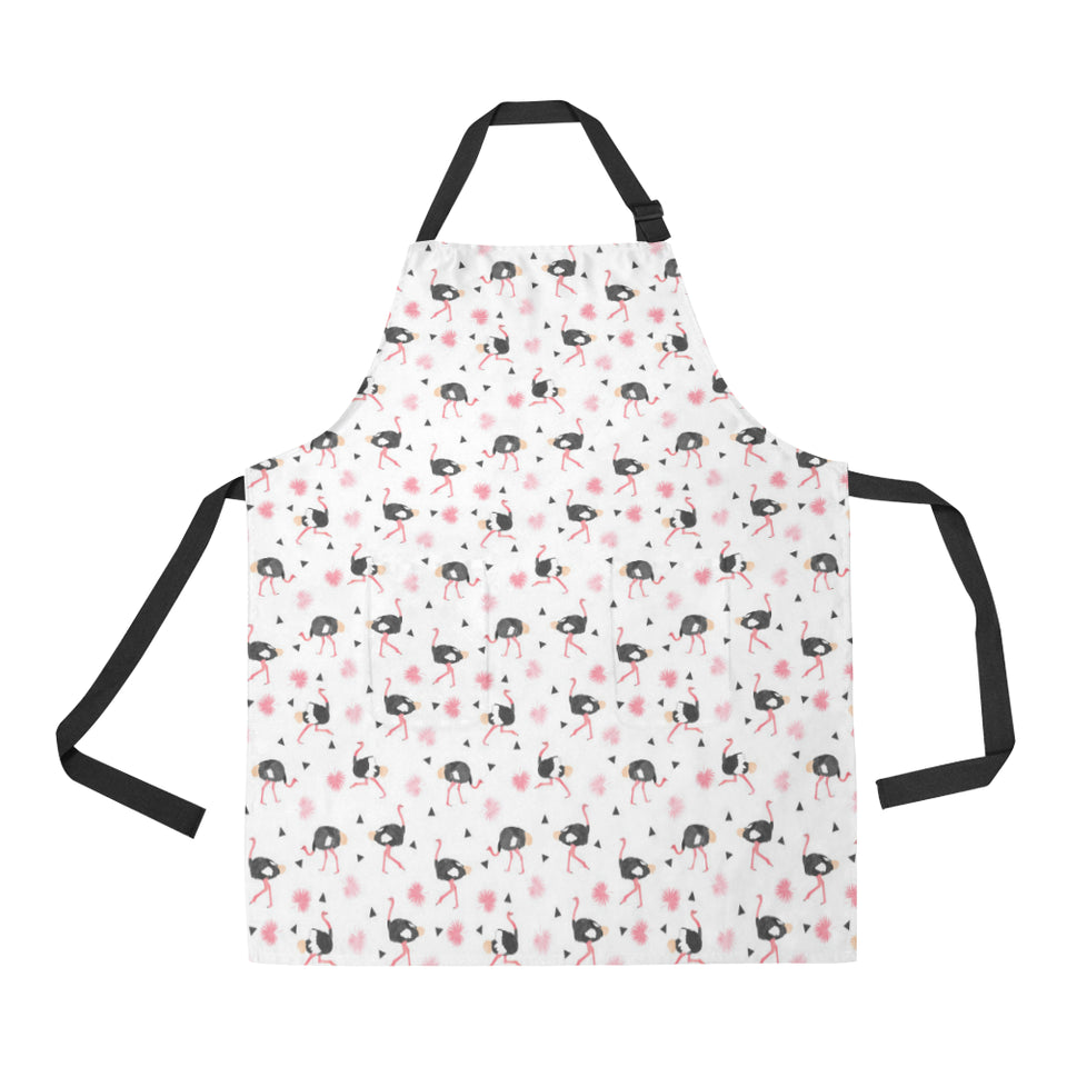 Ostrich Pattern Print Design 03 Adjustable Apron