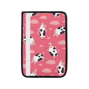 Cow Pattern Pink Background Car Seat Belt Cover