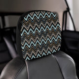 Zigzag Chevron African Afro Dashiki Adinkra Kente Car Headrest Cover