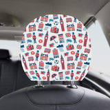 British Pattern Print Design 05 Car Headrest Cover