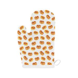 Pancake Pattern Print Design 04 Heat Resistant Oven Mitts