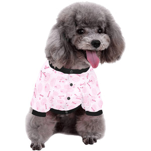 Tennis Pattern Print Design 02 All Over Print Pet Dog Round Neck Fuzzy Shirt