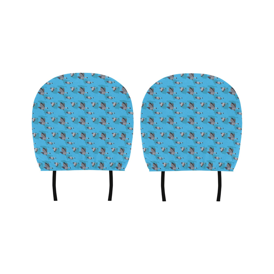 Pigeon Pattern Print Design 05 Car Headrest Cover