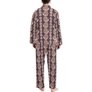 Snail Pattern Print Design 03 Men's Long Pajama Set