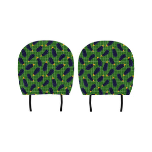 Eggplant Pattern Print Design 04 Car Headrest Cover