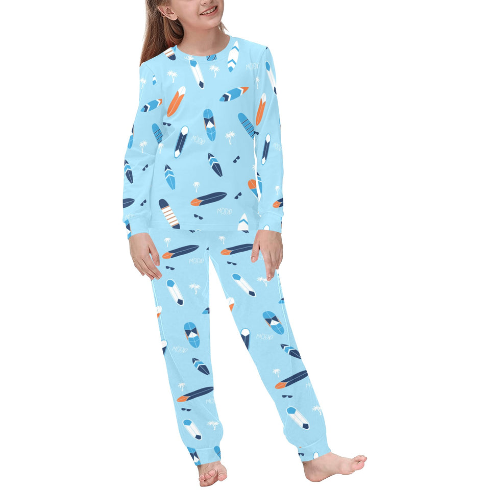 Surfboard Pattern Print Design 05 Kids' Boys' Girls' All Over Print Pajama Set