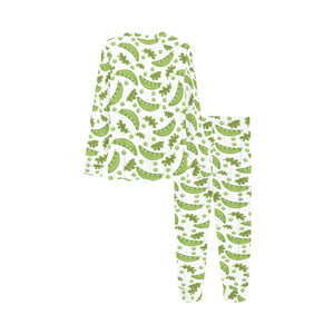 Green Peas Pattern Print Design 02 Kids' Boys' Girls' All Over Print Pajama Set